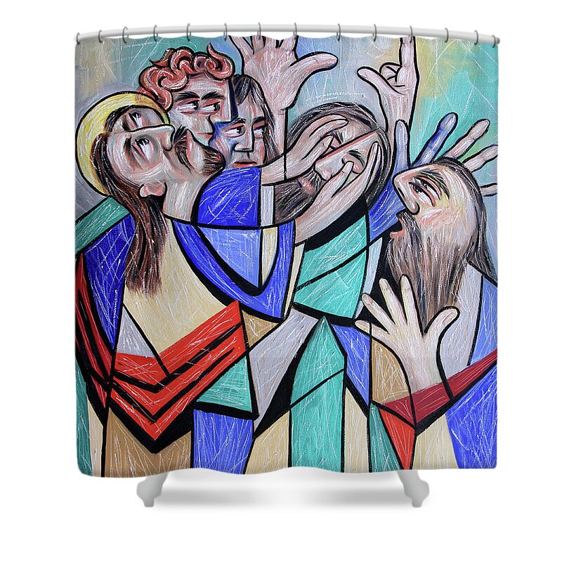 Just Believe Shower Curtain featuring the painting Just Believe by Anthony Falbo