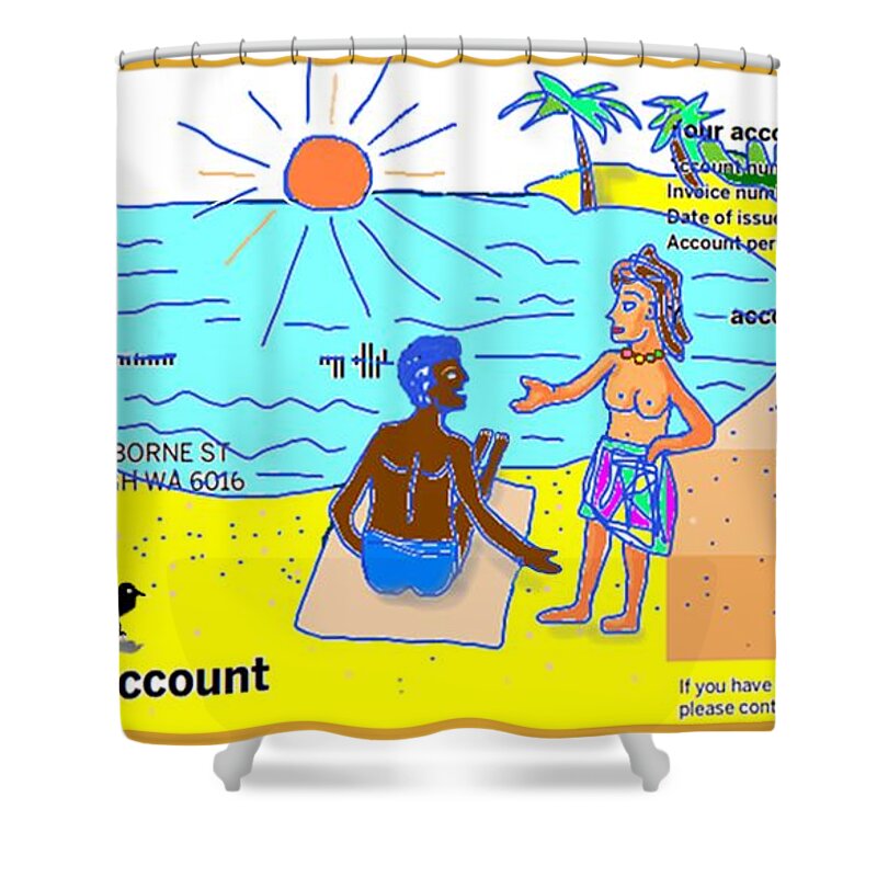 Doodle Shower Curtain featuring the mixed media Just Doodling. . . by Hartmut Jager