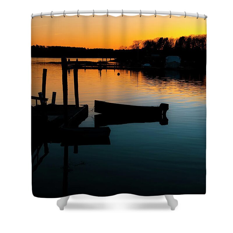 South Bristol Shower Curtain featuring the photograph Just Fishin by Jeff Cooper