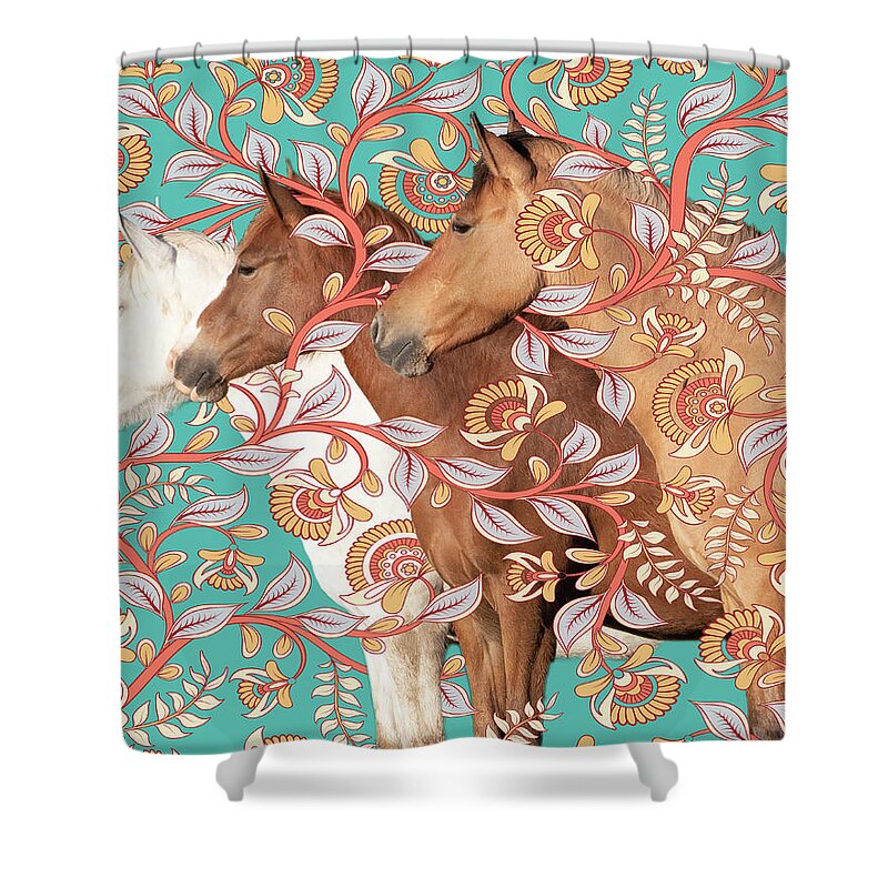 Horses Shower Curtain featuring the photograph Just Funky by Mary Hone