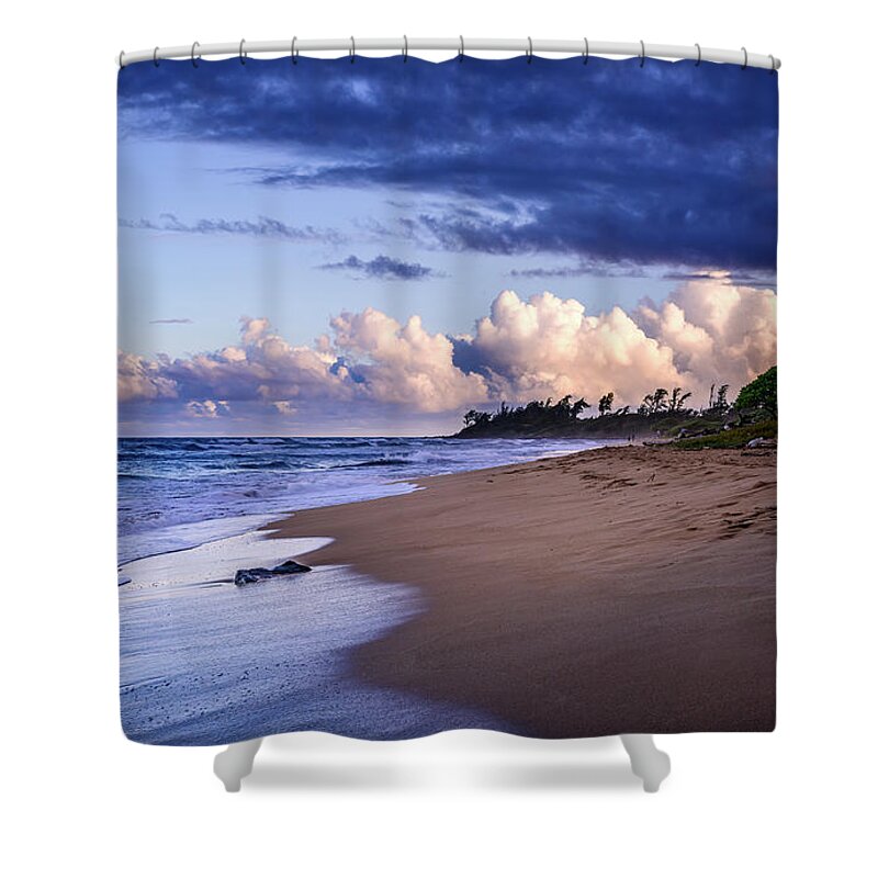 Kauai Shower Curtain featuring the photograph Kauai Beach At Twilight by Steven Sparks