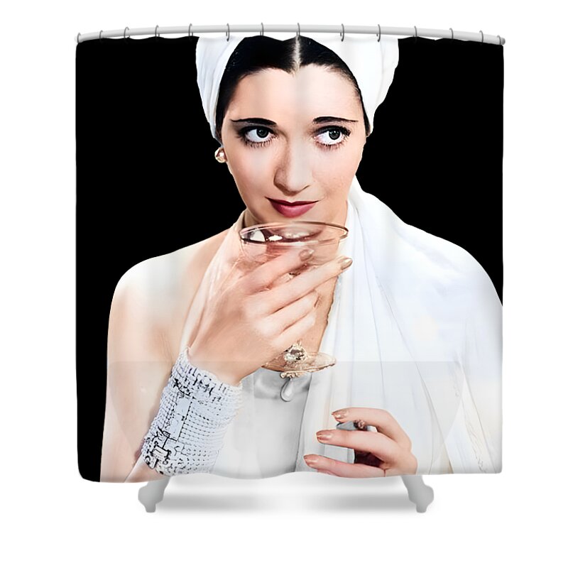 Kay Francis Shower Curtain featuring the digital art Kay Francis Cutout by Chuck Staley
