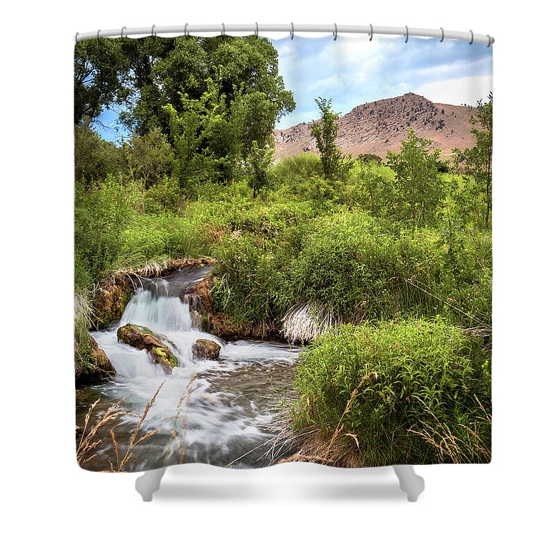 Keith Memorial Shower Curtain featuring the photograph Keith Memorial Cascade Falls Black Hills South Dakota I by Patti Deters