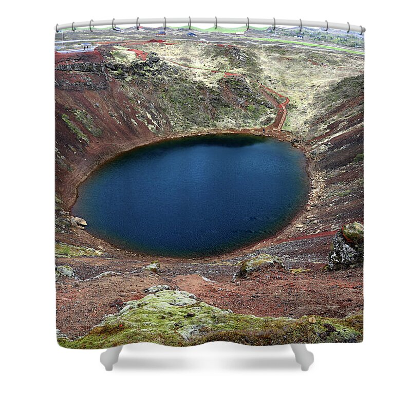 Iceland Shower Curtain featuring the photograph Kerio Crater Iceland by Richard Krebs
