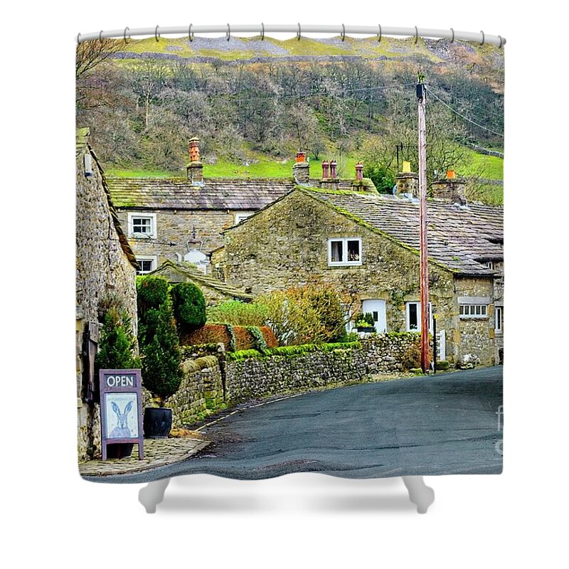 Yorkshire Dales Shower Curtain featuring the photograph Kettlewell Village, Yorkshire Dales by Martyn Arnold