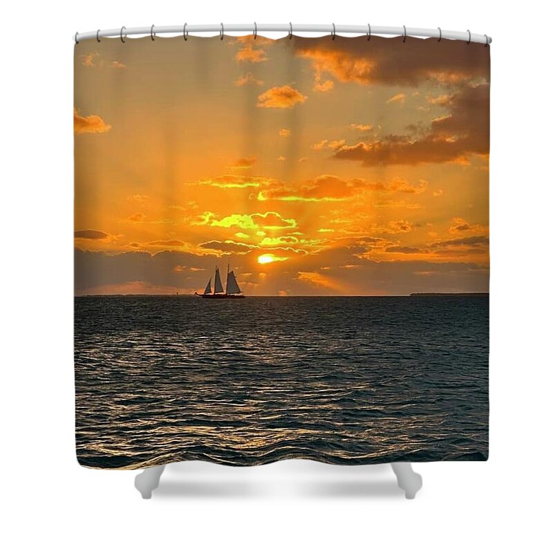 Keywest Shower Curtain featuring the photograph Key West Sunset by Matthew Seufer
