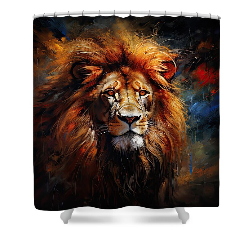 Lion Shower Curtain featuring the photograph King's Portrait by Lourry Legarde