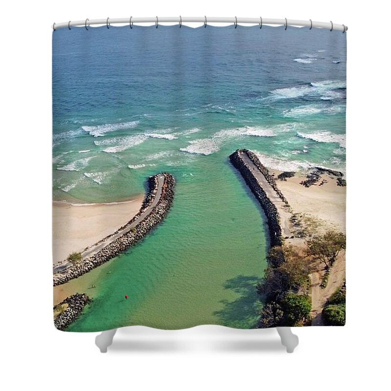 Kingscliff Shower Curtain featuring the photograph Kingscliff Creek by Andre Petrov