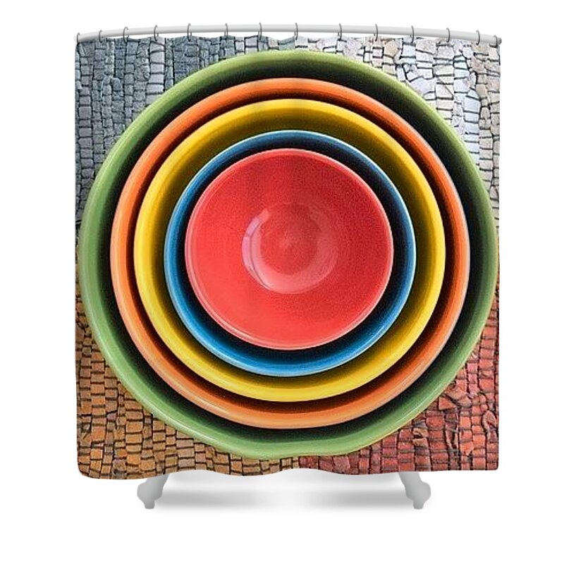 Kitchen Shower Curtain featuring the photograph Kitchen Rainbow by John Glass