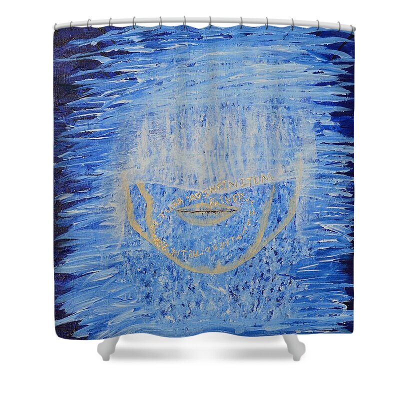 Christina Knight Shower Curtain featuring the painting Knowing Peace by Christina Knight