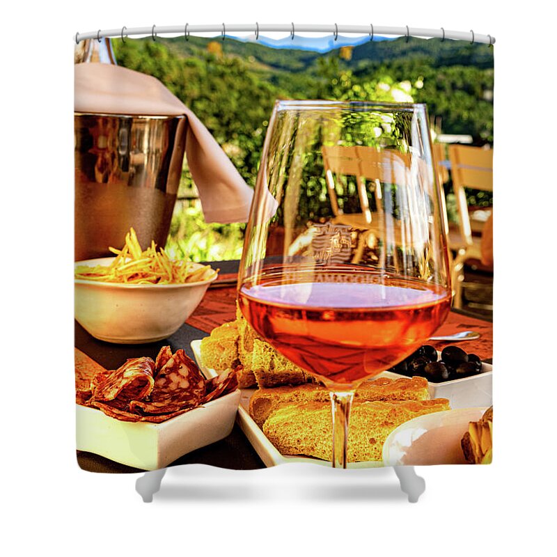 Tuscany Shower Curtain featuring the photograph La Dolce Vita by Marian Tagliarino