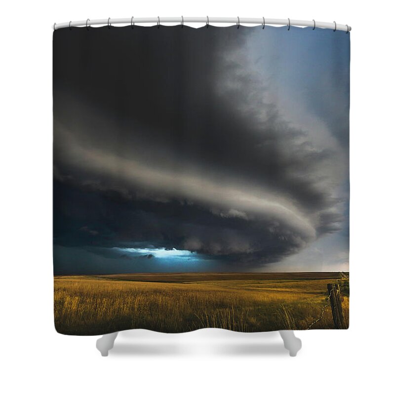 Shelf Shower Curtain featuring the photograph Ladies And Gentlemen, Please Prepare For Landing by Brian Gustafson