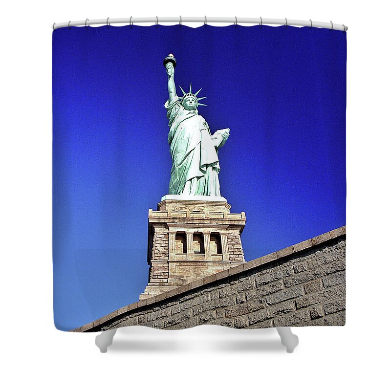 Statue Of Liberty Shower Curtain featuring the photograph Lady Liberty  4 by Allen Beatty