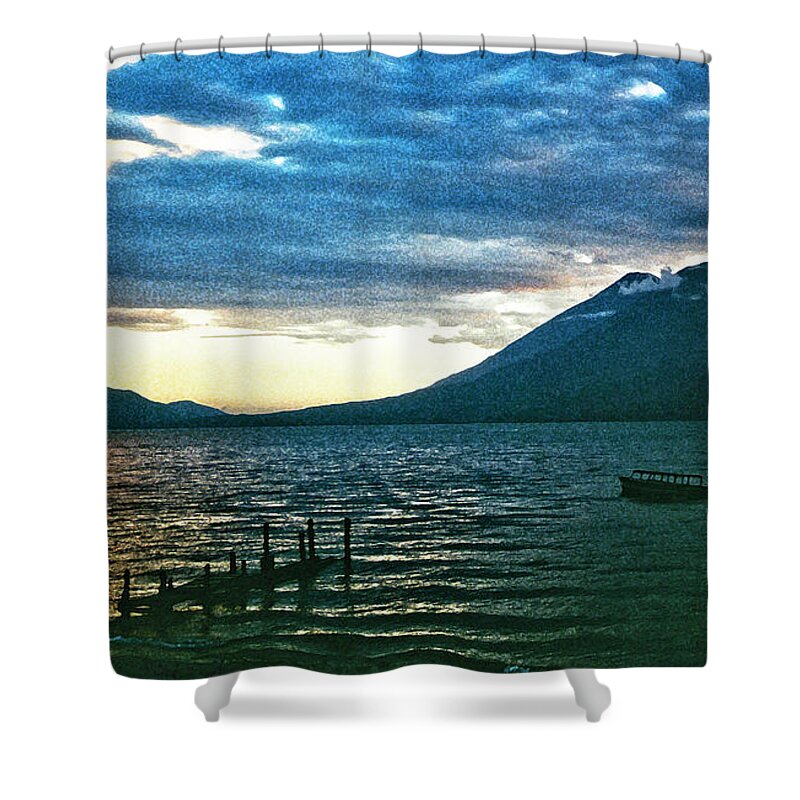 Lake Atitlan Guatemala Shower Curtain featuring the photograph Lake Atitlan Guatemala by Neil Pankler