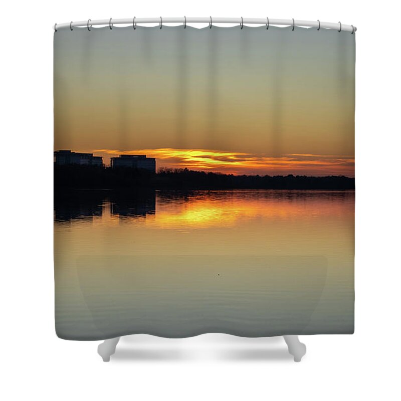 Sunset Shower Curtain featuring the photograph Lake Crabtree Sunset by Rick Nelson