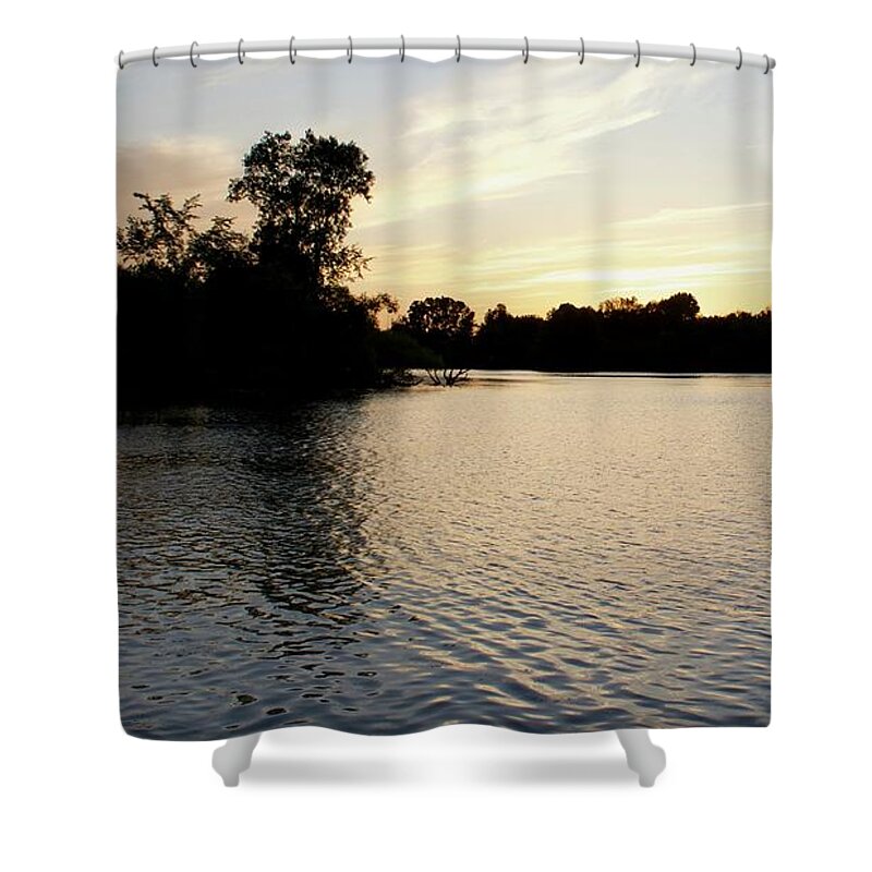 Lake Erie Shower Curtain featuring the photograph Lake Erie sunset by Yvonne M Smith