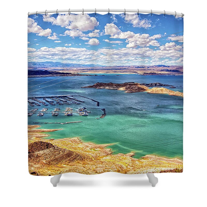 Lake Mead Shower Curtain featuring the photograph Lake Mead, Nevada by Tatiana Travelways