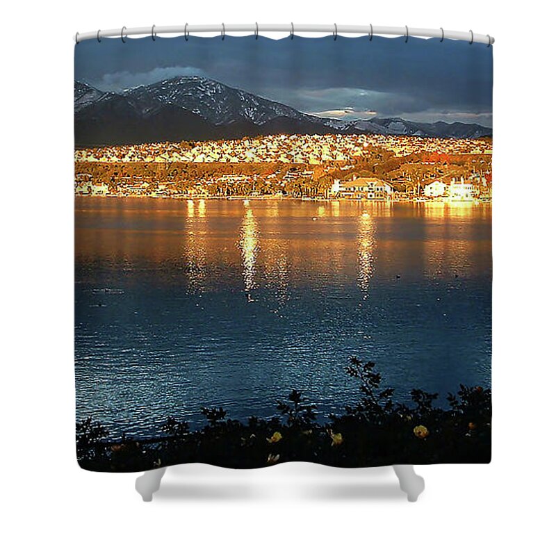 Southern California Shower Curtain featuring the photograph Lake Mission Viejo Winter Sunset by Brian Watt