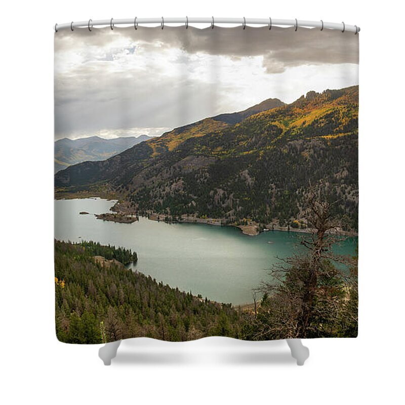 Colorado Shower Curtain featuring the photograph Lake San Cristobal Autumn by Aaron Spong