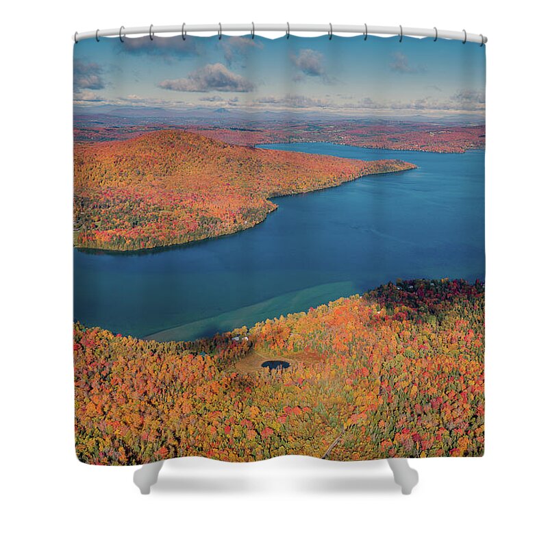 Lake Seymour Shower Curtain featuring the photograph Lake Seymour Vermont by John Rowe