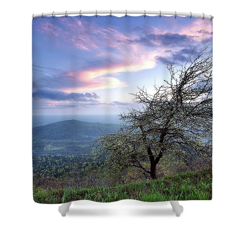 Sky Shower Curtain featuring the photograph Land and Sky Alligned by William Rainey