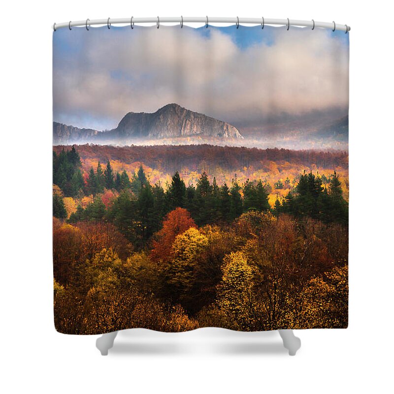 Balkan Mountains Shower Curtain featuring the photograph Land Of Illusion by Evgeni Dinev
