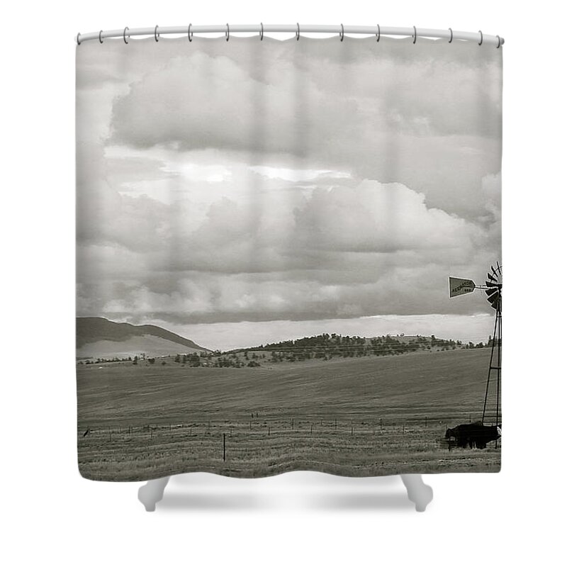 Black And White Shower Curtain featuring the photograph Landscape 1 by Carol Jorgensen