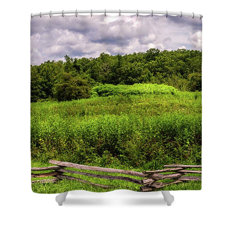 Mountains Shower Curtain featuring the photograph Landscapes and mountains Blue Ridge Smart View 927 by Dan Carmichael