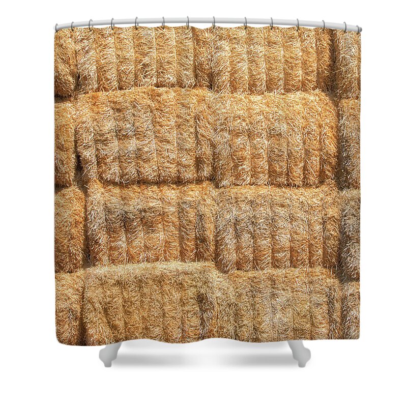 Square Bales Shower Curtain featuring the photograph Large Squares by Todd Klassy