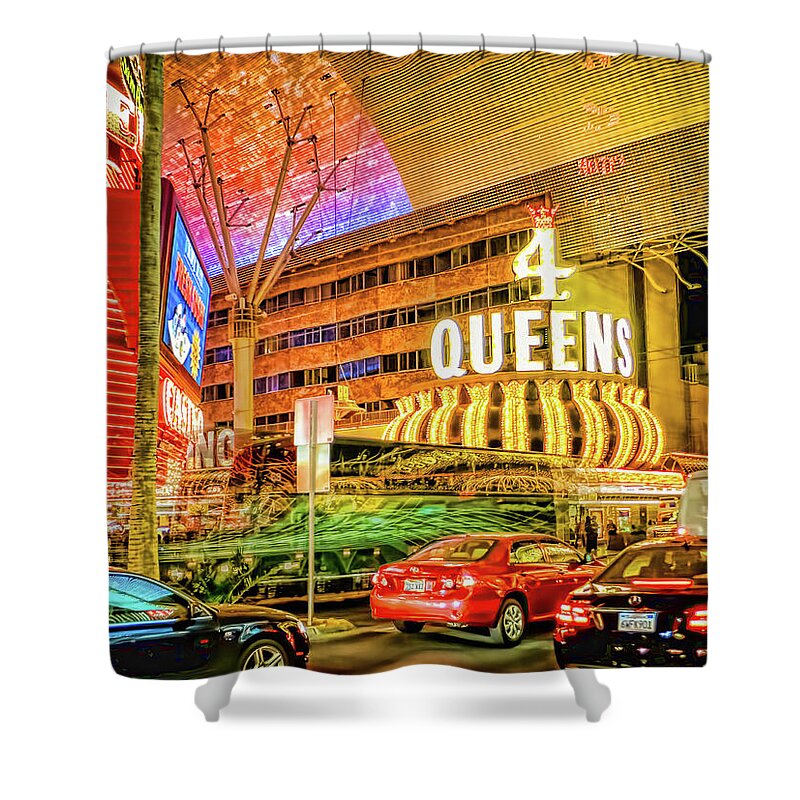 Nighlights Shower Curtain featuring the photograph Las Vegas by Tatiana Travelways