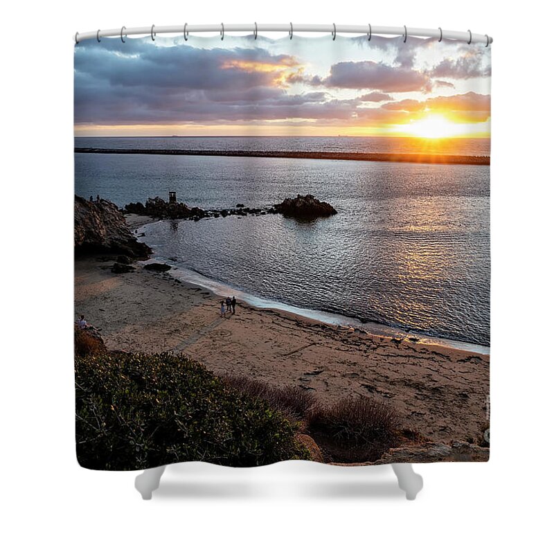 Last Shower Curtain featuring the photograph Last Sunset of 2021 by Eddie Yerkish