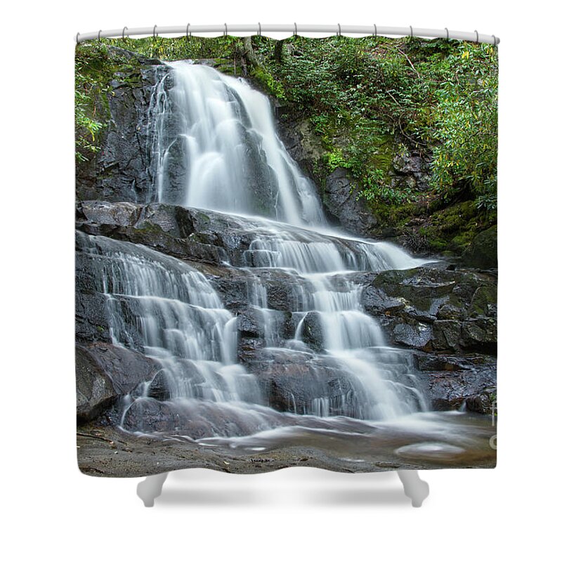 Laurel Falls Shower Curtain featuring the photograph Laurel Falls 15 by Phil Perkins