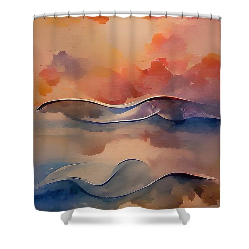  Shower Curtain featuring the digital art Layer Cake by Rod Turner