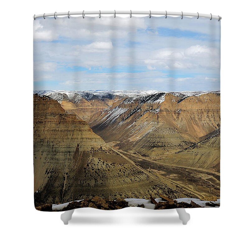 Mountains Shower Curtain featuring the photograph Layers by Doug Wittrock