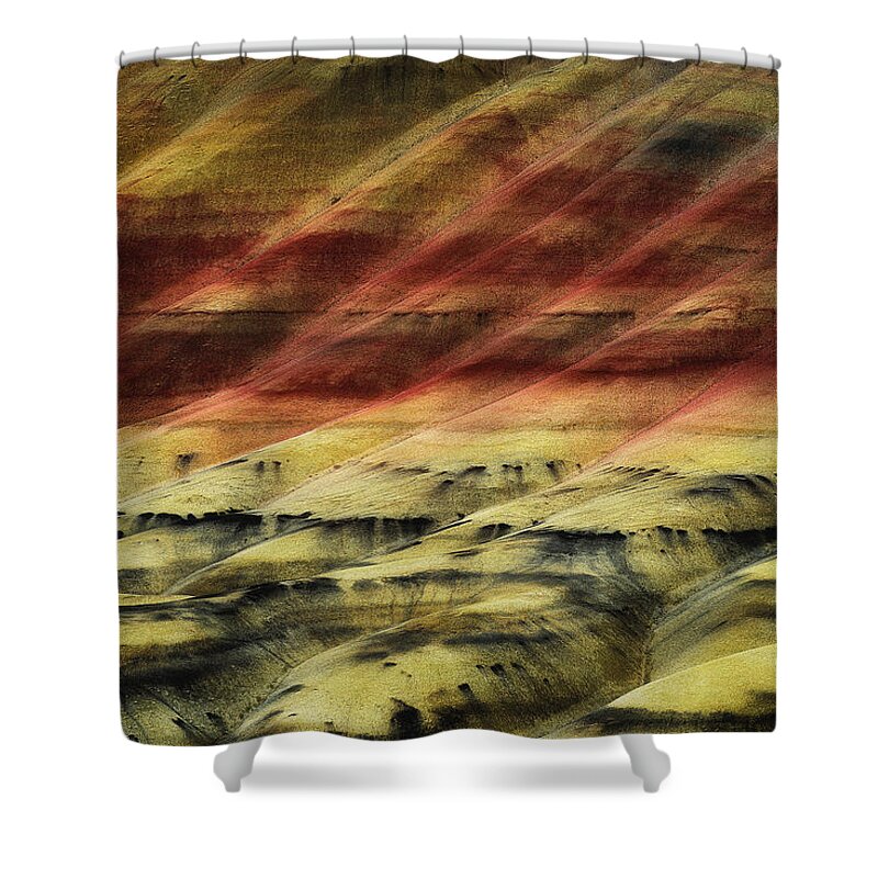 Painted Hills Shower Curtain featuring the photograph Layers of Time by Ryan Manuel