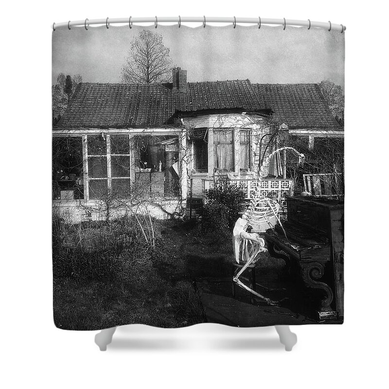 Skeleton Shower Curtain featuring the photograph Le Carnaval des Animaux by Wim Lanclus