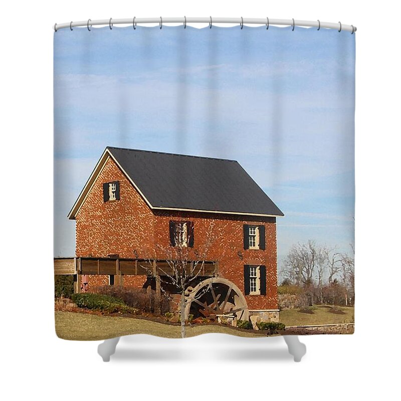 Mill Shower Curtain featuring the photograph Lenah Mill by Lin Grosvenor