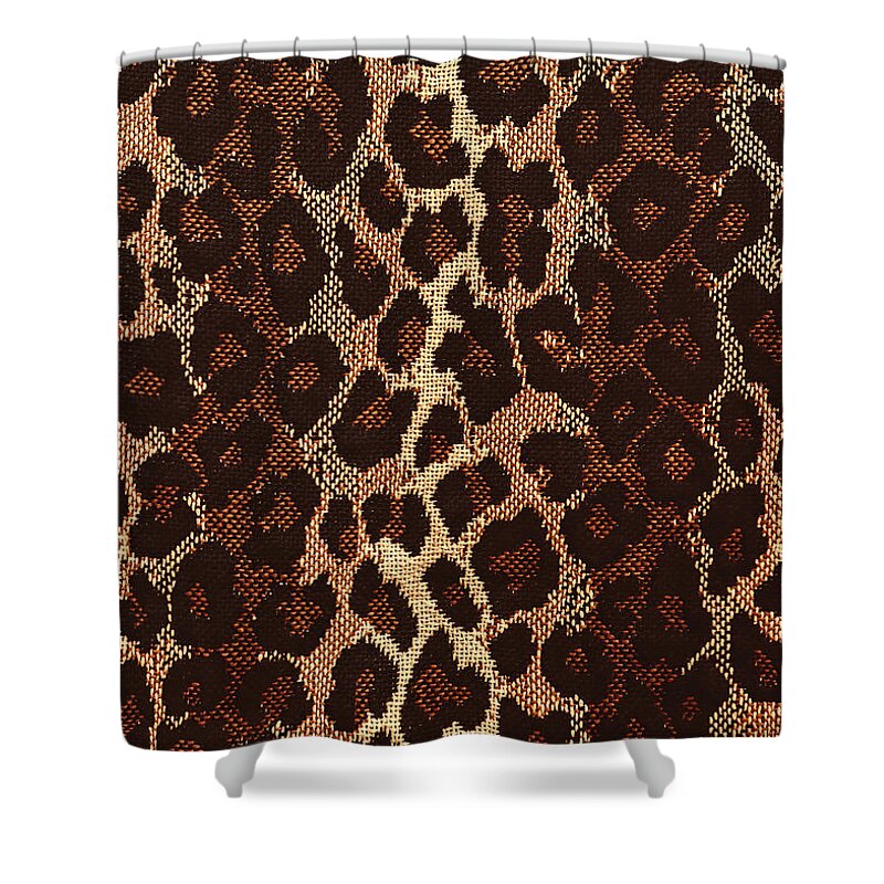 Leopard Print Shower Curtain featuring the photograph Leopard Print by Susan Rissi Tregoning