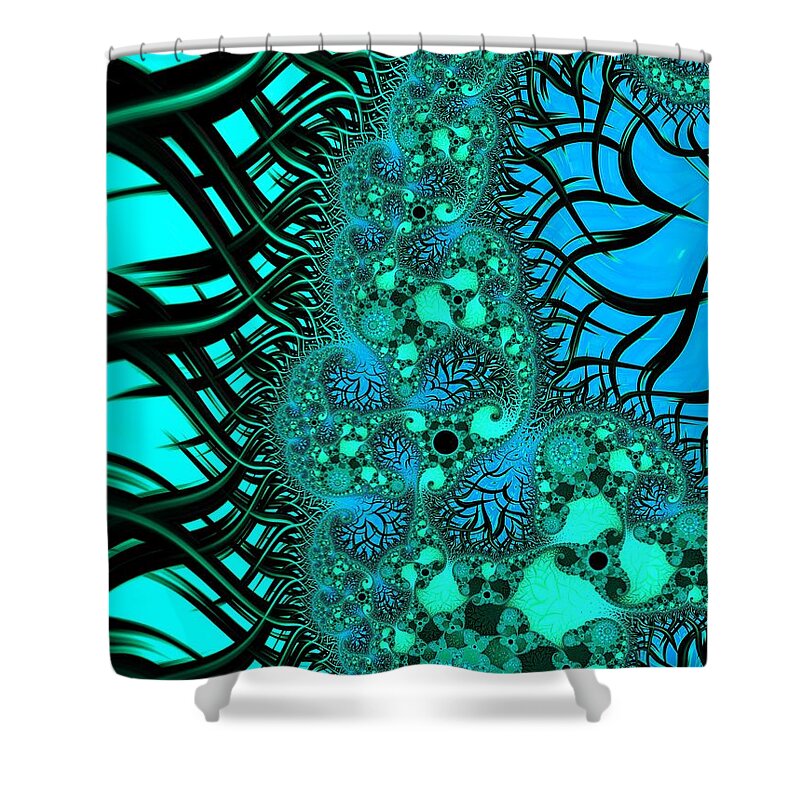 Fractal Shower Curtain featuring the digital art Let it Go by Mary Ann Benoit