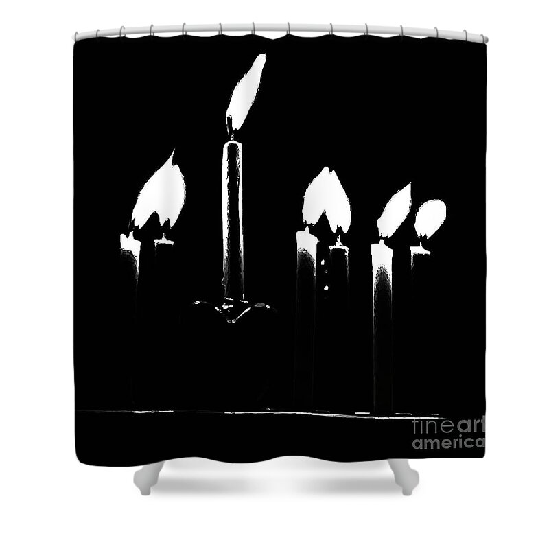 Black And White Shower Curtain featuring the photograph Let Us Pray by Eileen Gayle