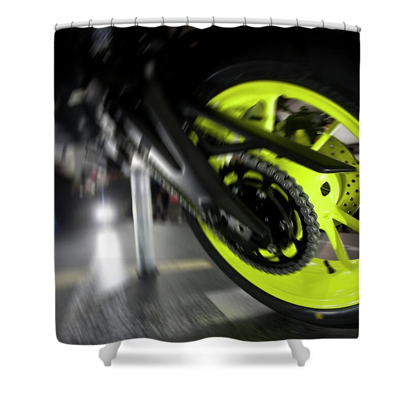 Motorcycle Shower Curtain featuring the photograph Let's roll by Jim Whitley