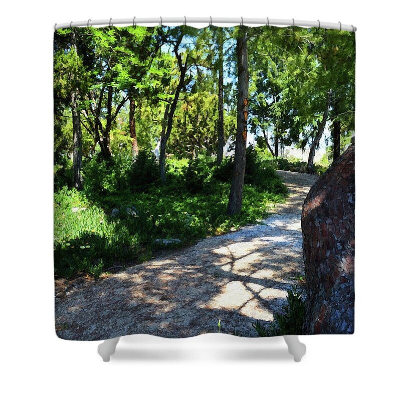 Path Shower Curtain featuring the digital art Lets Take A Walk by Glenn McCarthy Art and Photography