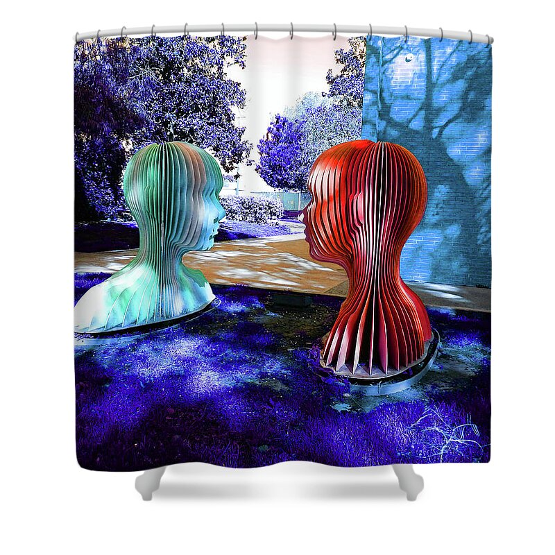 Library Shower Curtain featuring the photograph Library Lawn by Andrew Lawrence