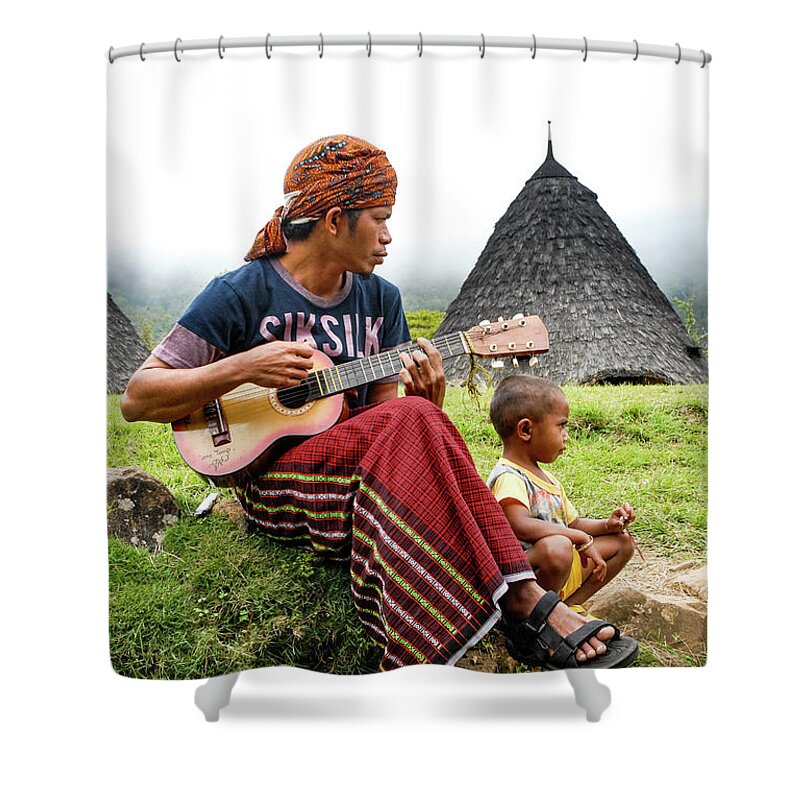 Wae Rebo Shower Curtain featuring the photograph Lullaby - Wae Rebo Village. Flores, Indonesia by Earth And Spirit