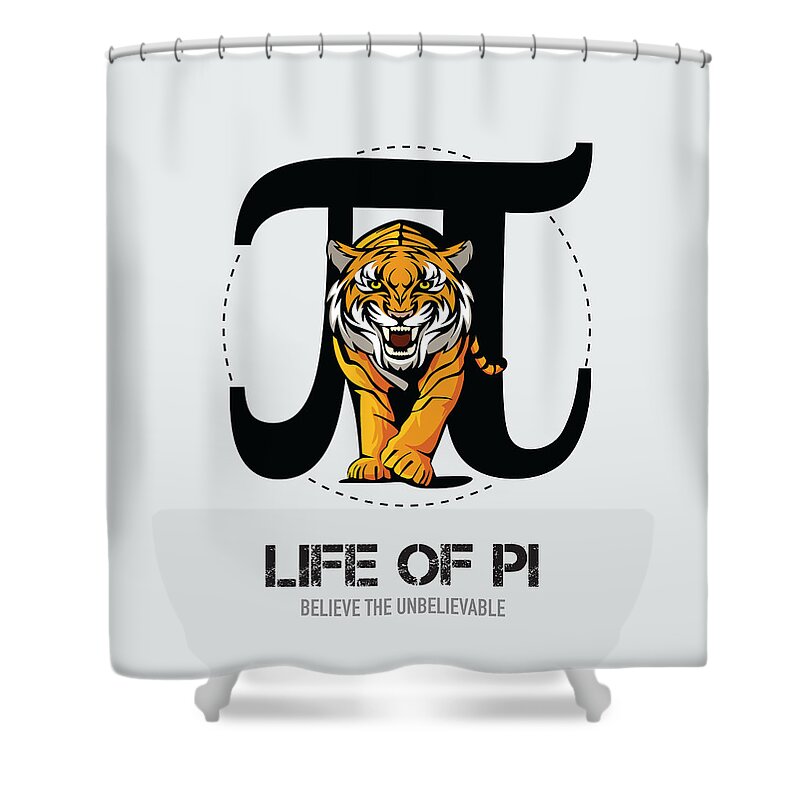 Life Of Pi Shower Curtain featuring the digital art Life of Pi - Alternative Movie Poster by Movie Poster Boy