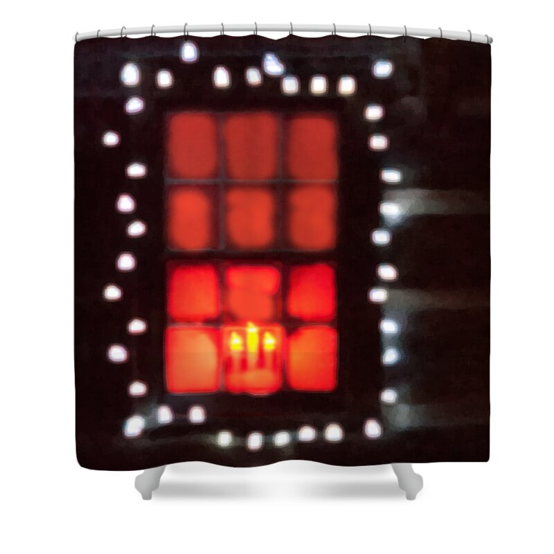Candle Shower Curtain featuring the mixed media Light a Candle by Moira Law