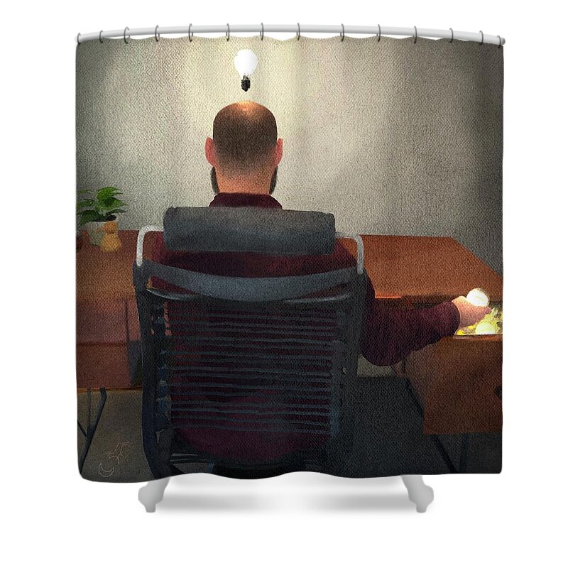  Shower Curtain featuring the digital art Light Box by Jason Cardwell