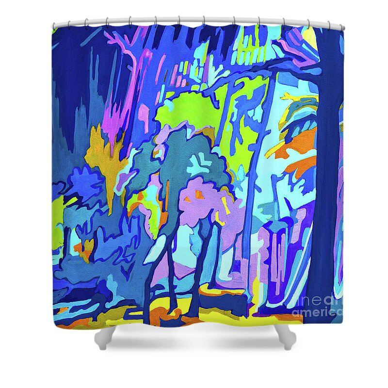 Contemporary Shower Curtain featuring the painting In The Light #3 by Tanya Filichkin