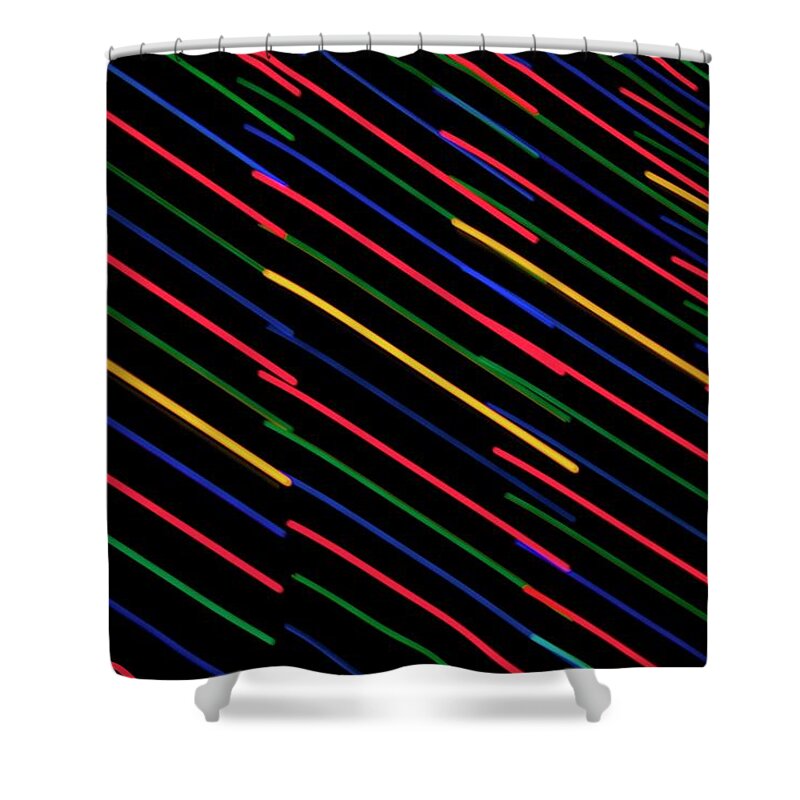 Light Shower Curtain featuring the photograph Light Painting - Startrails by Sean Hannon