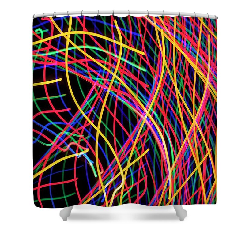 Light Shower Curtain featuring the photograph Light Painting - Wind by Sean Hannon